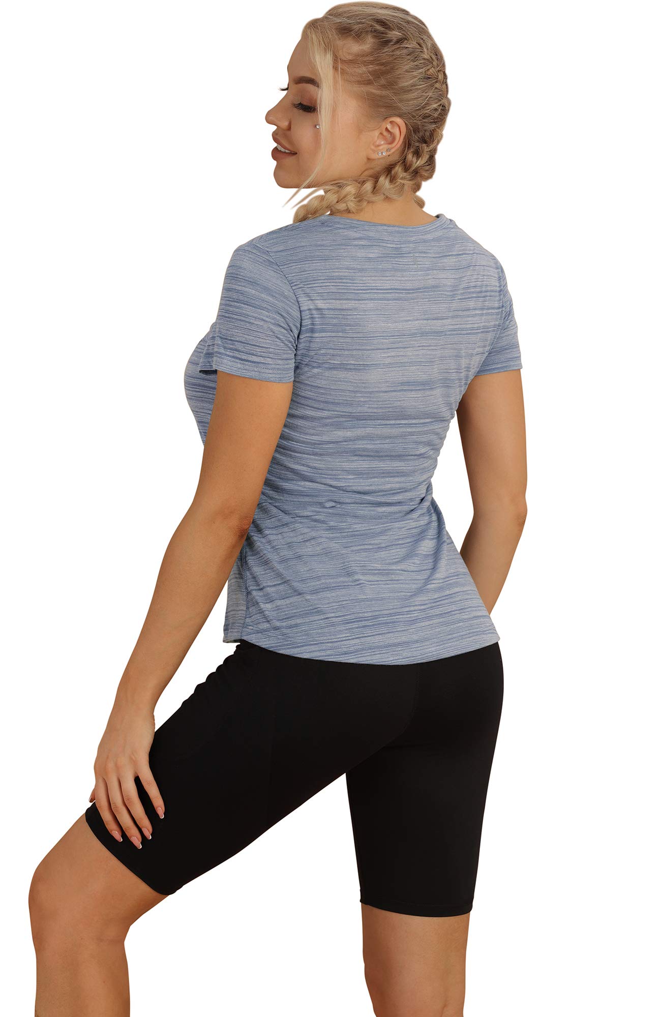 Icyzone Women's Workout Shirts - Breathable Yoga Tops & Gym Clothes for Running, Exercise & Fitness (2-Pack) | Perfect for Yoga, Gym & Outdoor Activities