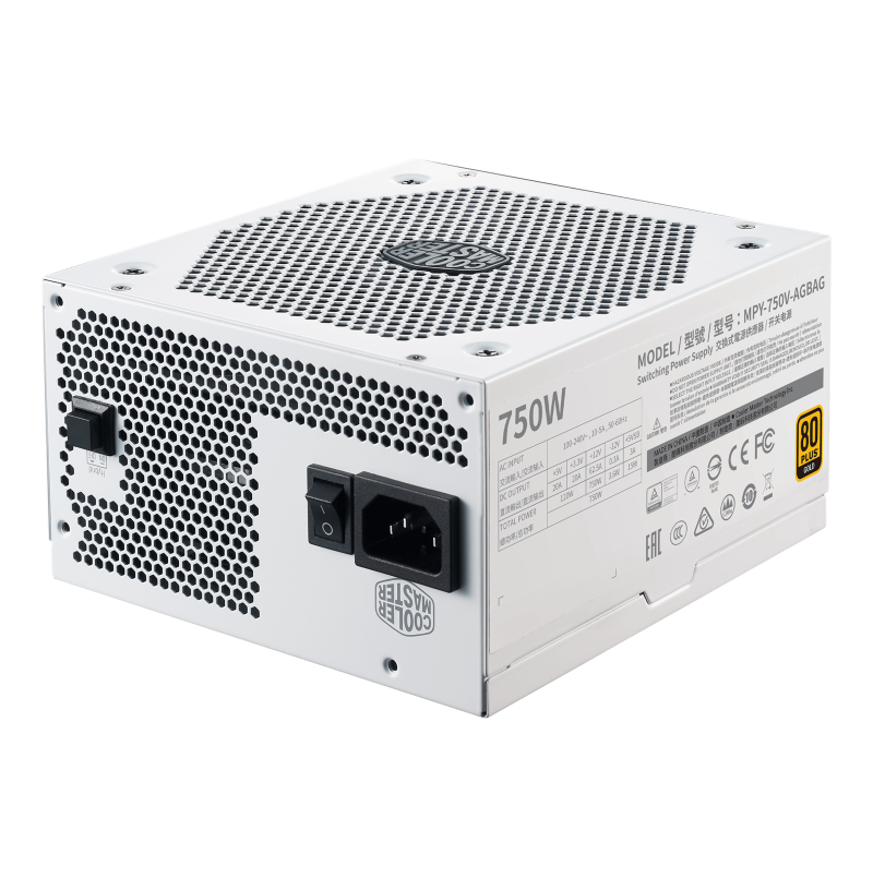 Cooler Master MPY 750V AGBAG UK CM V GOLD V2 750W 80 Plus Gold Certified Full Modular White Power Supply (PSU) - 10 Year Warranty - Perfect for Gaming PC, Workstation & High-End Desktop Builds