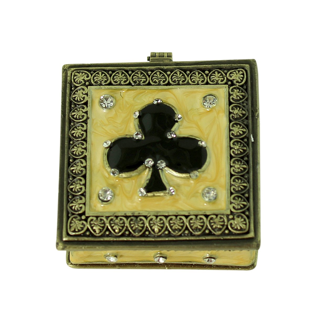 Echomerx Ace of Clubs Trinket Box - Elegant Jewelry Storage & Decorative Keepsake Box for Rings, Necklaces & Small Treasures - Perfect for Home Decor, Gift Giving & Organizing Valuables
