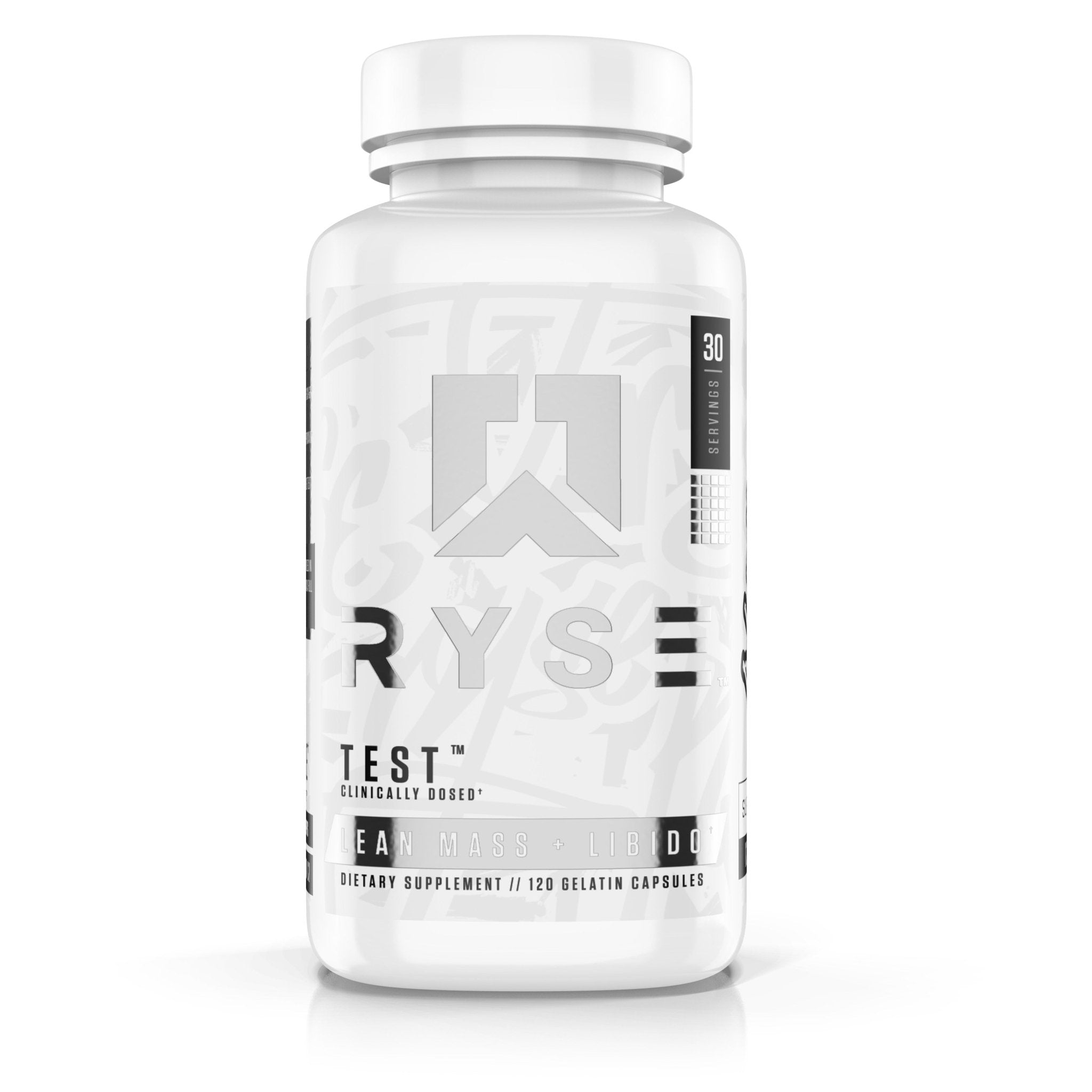 RYSE TEST Testosterone Booster Supplement - Natural Muscle Growth & Energy Support for Men | Gym Performance & Workout Recovery