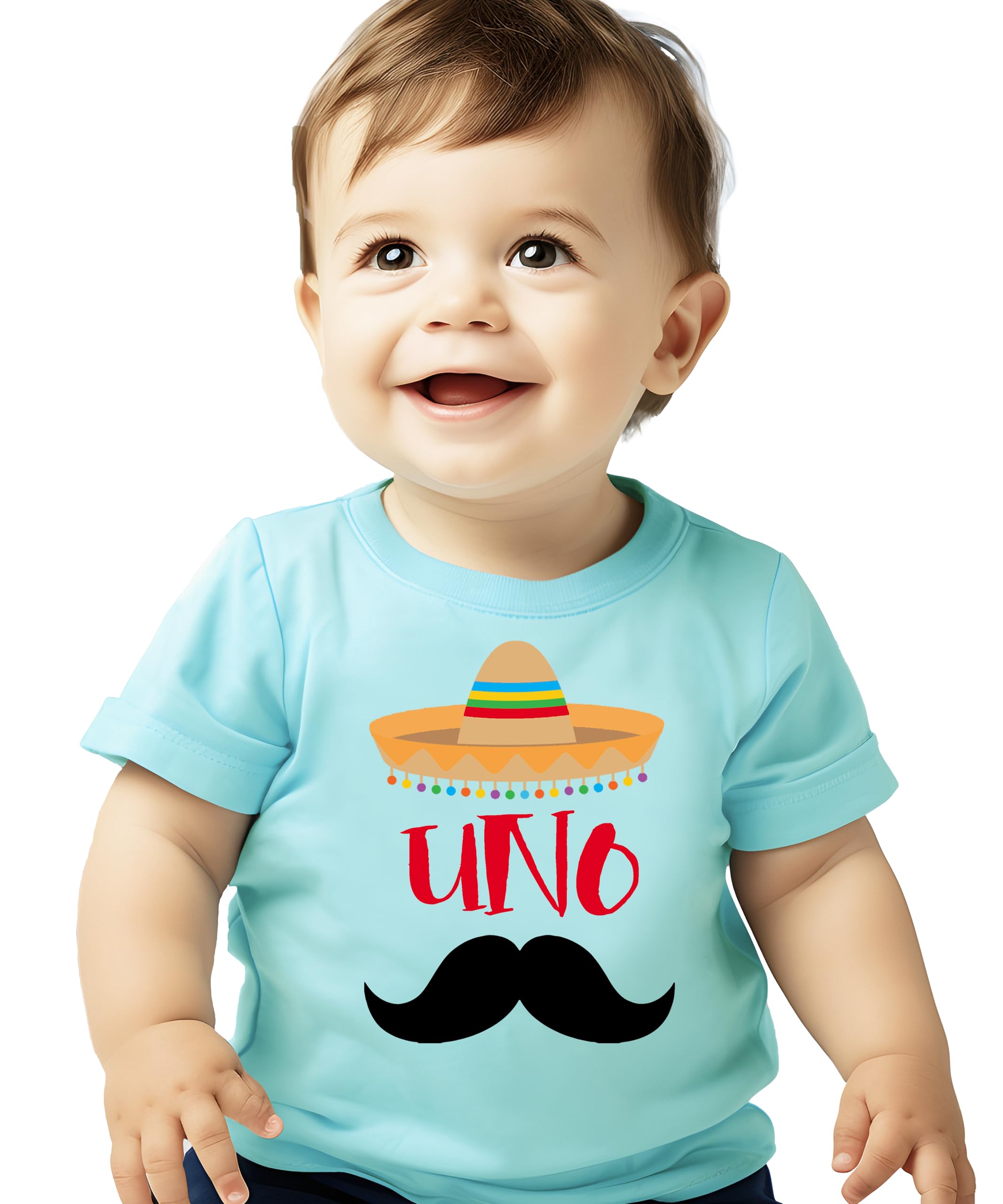 1st Birthday Uno Shirt - Fiesta Themed Sombrero & Mustache Outfit for Baby Boy | Perfect for First Birthday Parties, Photo Shoots & Special Celebrations