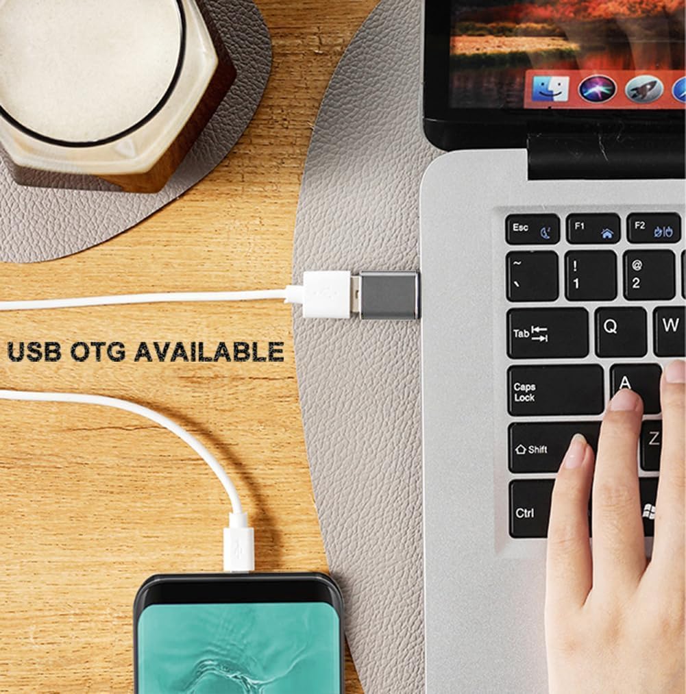 BLKEER 3-Pack USB C to USB Adapter, USB A Female to USB C Male Converter for iPhone 15 Pro Max, MacBook Air/Pro, iMac, iPad mini, XPS & Thunderbolt 3/4 Devices - Perfect for Charging, Data Transfer & Connecting Legacy Peripherals (Grey)
