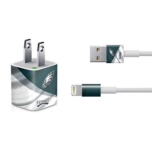 Officially Licensed NFL Philadelphia Eagles iPhone Charger Skin (5W USB) - Compatible with iPhone, Perfect for Home, Office & Travel Accessories