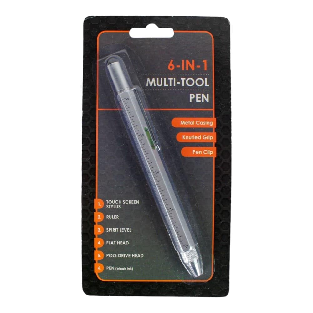 6-in-1 Multi-Tool Pen with Screwdriver, Ruler, Stylus & More - Perfect for Camping, Hiking, Survival Kits & Everyday Carry (EDC)