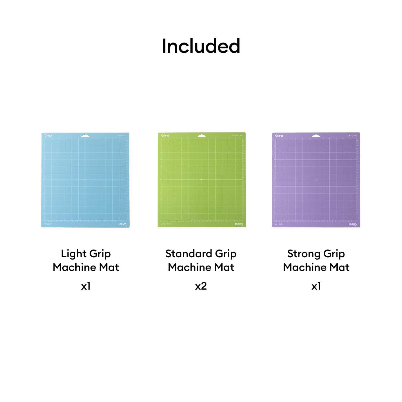 Cricut Mat Variety Pack (4 Count, 12x12 Inch) - Compatible with Cricut Explore & Maker Machines - Includes 2 StandardGrip, 1 LightGrip, 1 StrongGrip Mats - Perfect for Vinyl Cutting, Paper Crafts & DIY Projects