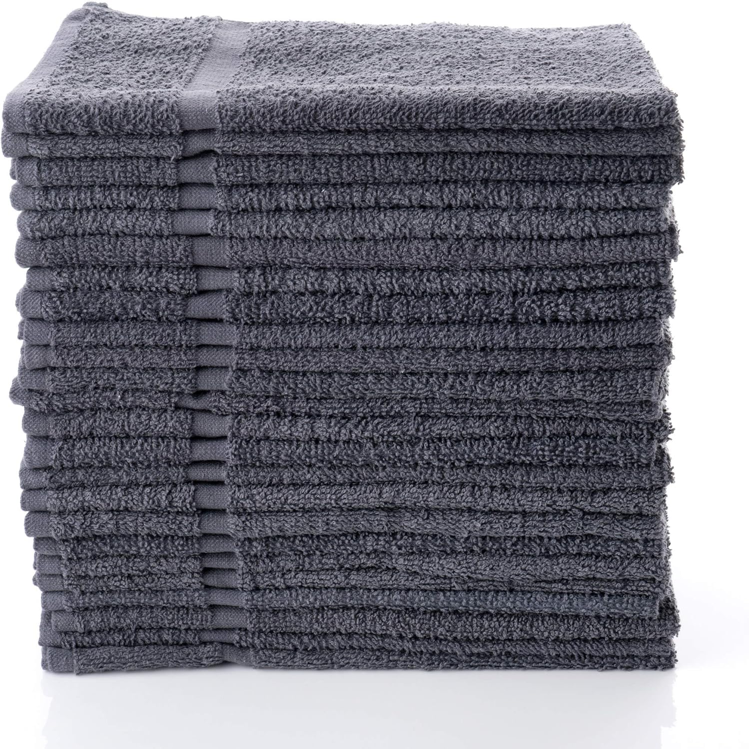 Simpli-Magic Premium Cotton Hand Towels - Soft & Absorbent, 12-Pack (Gray) - Perfect for Kitchen, Bathroom & Guest Use