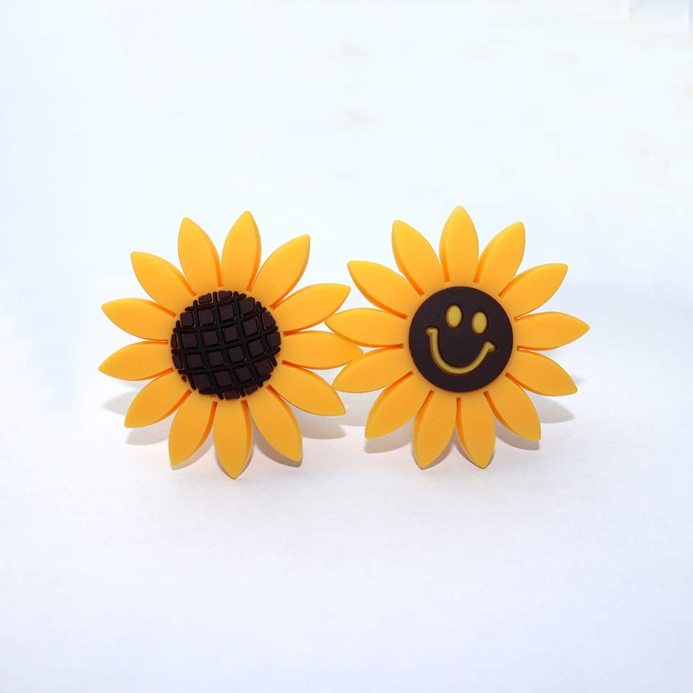 INEBIZ Sunflower Car Air Freshener - Cute Yellow Car Vent Clip Decor with Fragrance Holder | Perfect for Vehicle Interior, Office & Home Decor