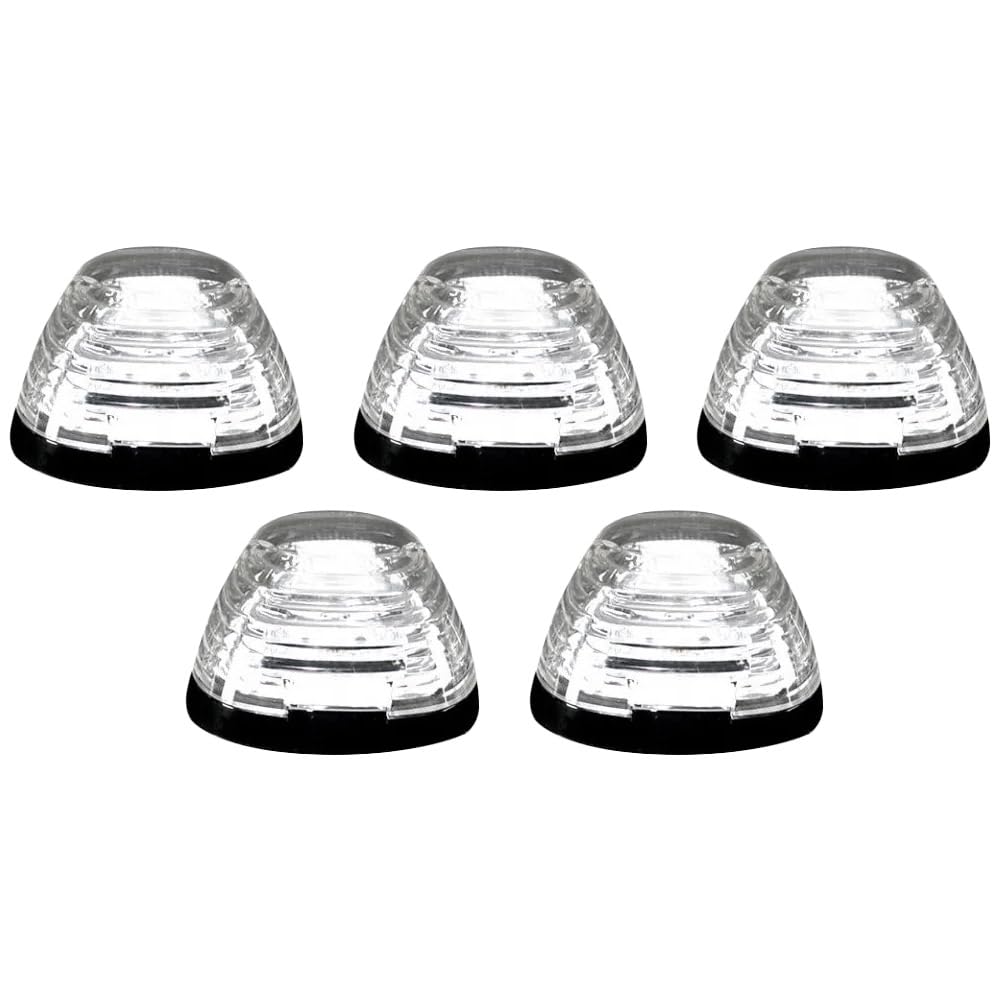RECON 5-Piece Clear Lens Amber LED Cab Lights Kit for 1999-2016 Ford Super Duty F250 F350 F450 F550 Trucks (Non-Factory Cab Light Models) - Upgrade Your Truck's Visibility & Style for Night Driving and Off-Road Adventures