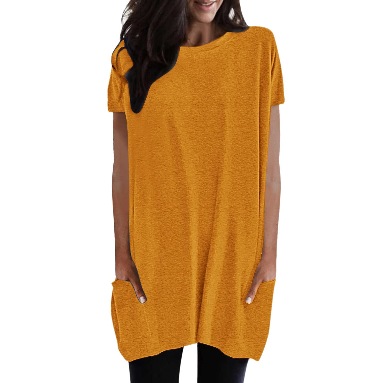 Women's Casual Summer Crewneck T-Shirt | 2022 Fall Long Sleeve Tunic Top | Basic Tee Blouse for Everyday Wear, Office & Outings