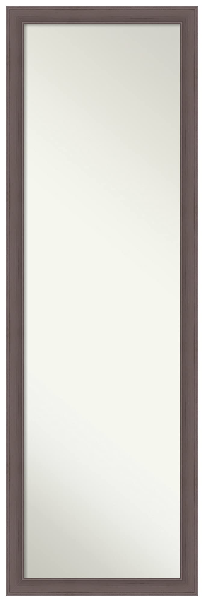 Amanti Art Silver Full Length Mirror for Door - 51x17 Urban Pewter Tall Wall Mirror with Hidden Brackets | Modern Bedroom Decor & Closet Organizer | Perfect for Dressing Rooms, Hallways & Small Spaces (Made in USA)