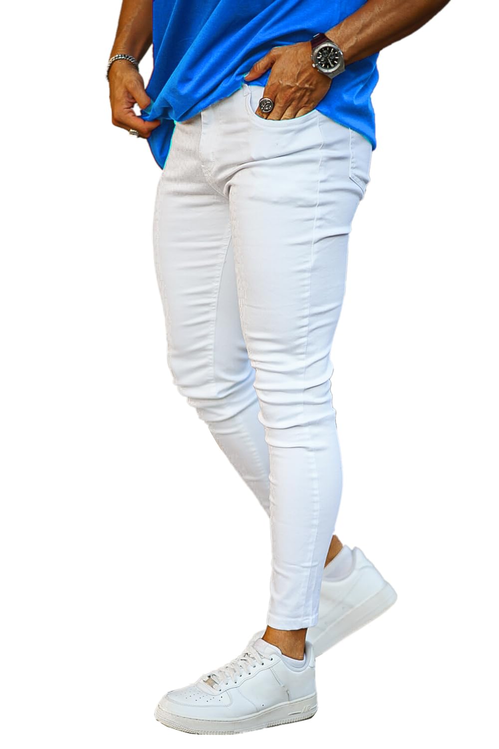GINGTTO Men's Skinny Jeans Stretch Slim Fit Denim Pants for Men - Comfortable & Stylish Casual Wear for Everyday Outfits and Night Out
