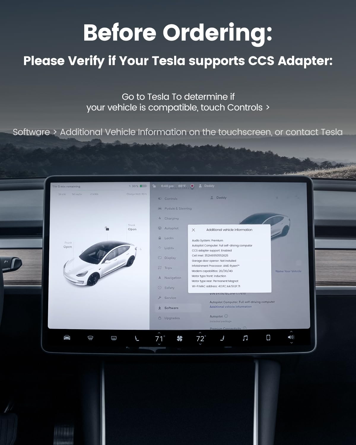 CCS1 to Tesla Charger Adapter 250kW - Supercharger CCS Adaptor for Tesla Model Y/3/S/X - Fast DC Charging Station Compatible (Level 3 Only) - NACS EV Adapter for Road Trips & Public Charging Stations