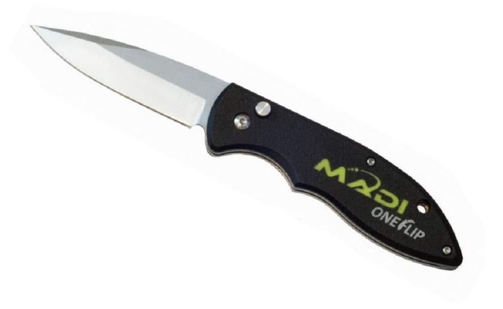 MADI OneFlip Lineman Knife - Straight Blade Utility Knife for Electricians & Contractors - Perfect for Wire Stripping, Cable Cutting & Outdoor Work