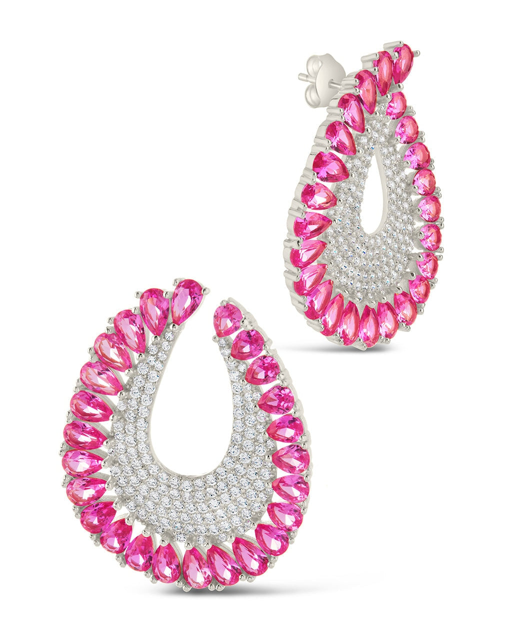 Maria Elena CZ Statement Stud Earrings - Elegant Cubic Zirconia Studs for Women, Perfect for Parties, Weddings & Everyday Wear