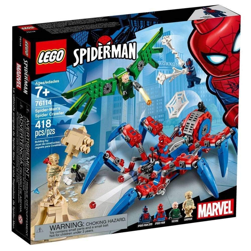 LEGO Marvel Spider-Man: Spider-Man's Spider Crawler 76114 Building Kit (418 Pieces) - Superhero Toy for Kids & Collectors - Creative Play, Birthday Gift & Home Decoration