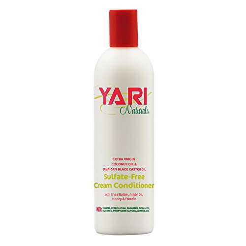 Yari Naturals Coconut Oil & Jamaican Black Castor Oil Deep Conditioning Hair Cream - 12.7oz (375ml) for Dry, Damaged & Curly Hair - Moisturizing & Repairing Treatment for Natural Hair Growth & Scalp Care