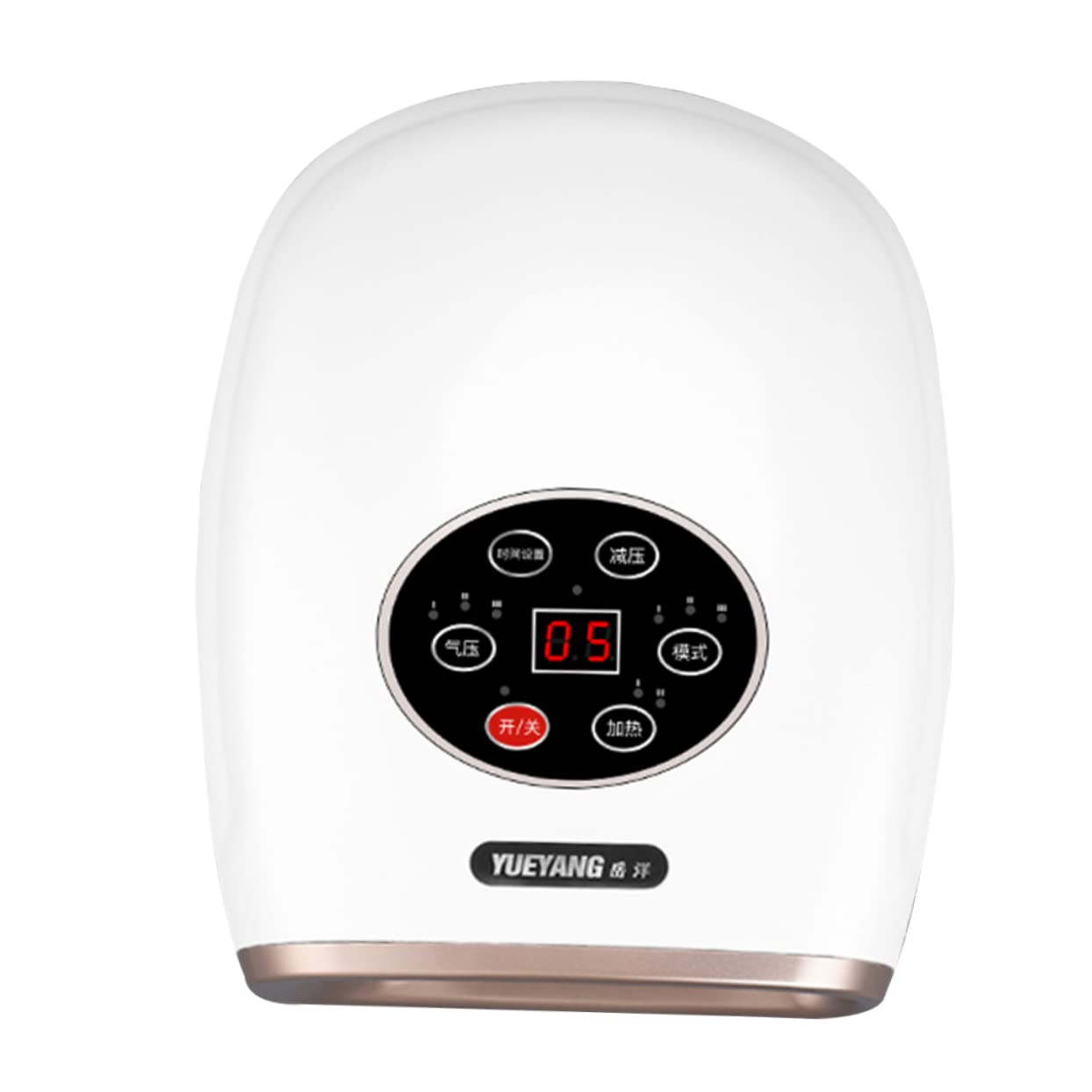 Beavorty Electric Hand Massager with Heat - Portable Kneading Finger Massage for Pain Relief, White Battery-Powered Handheld Massager - Perfect for Arthritis, Carpal Tunnel & Relaxation at Home or Office
