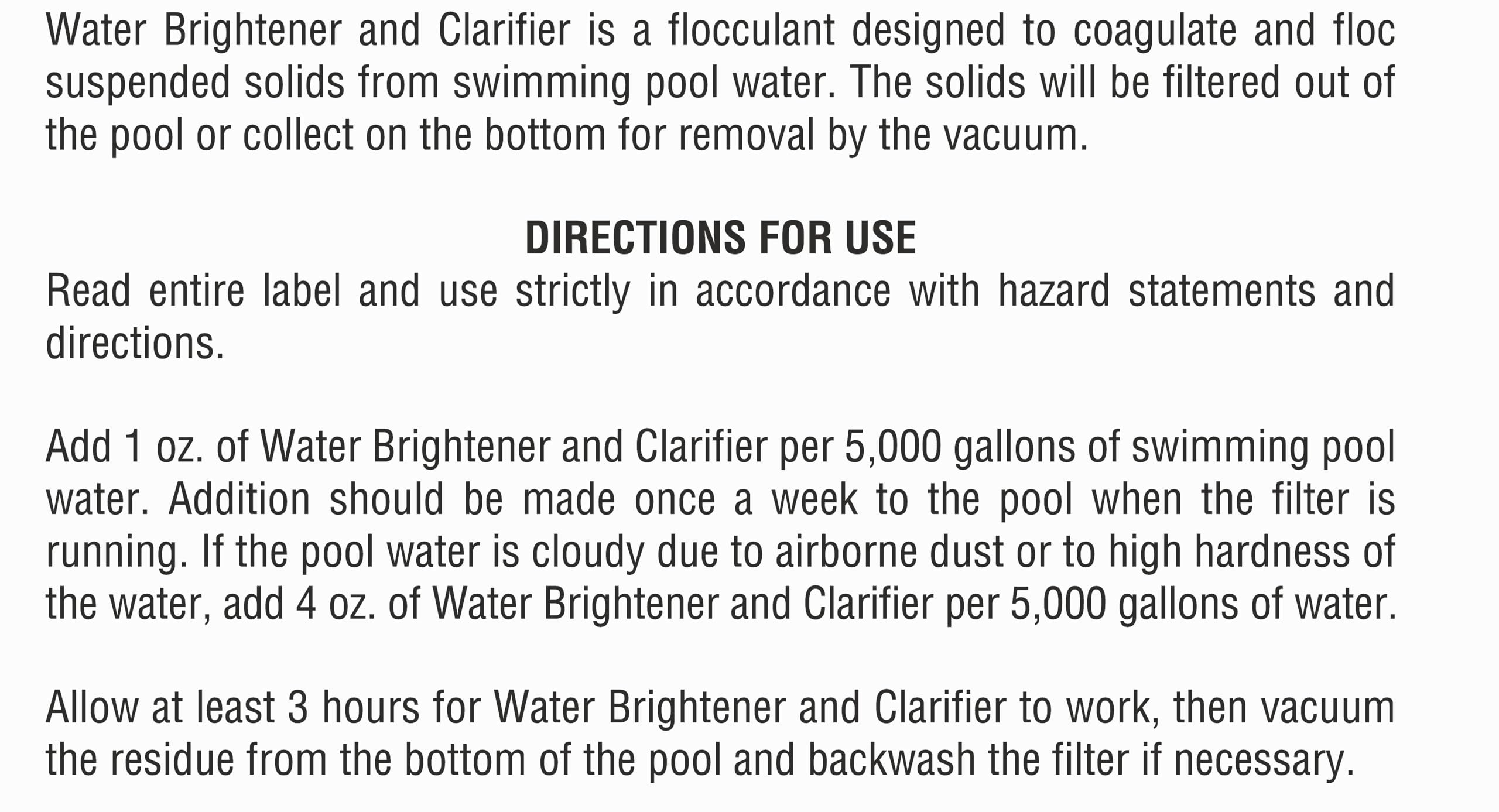 Robelle 1-Quart 2-Pack Premium Pool Water Brightener & Clarifier, Made in USA, Ideal for Crystal Clear Swimming Pools and Spas