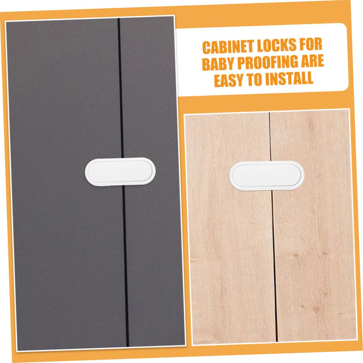 Totority 18-Piece Child Safety Cabinet Locks - ABS Plastic Baby Proofing Locks for Cabinets, Cupboards, Fridges & Drawers - Secure Your Home & Protect Kids from Hazards (Perfect for Kitchens, Bathrooms & Nursery Safety)