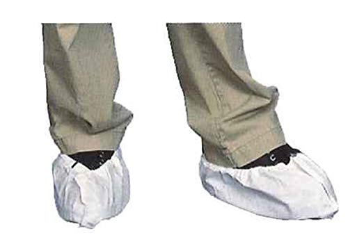 Sunrise Industries TY450S Disposable Shoe Covers - White, Pack of 100 - Waterproof & Non-Slip for Medical, Construction & Home Use