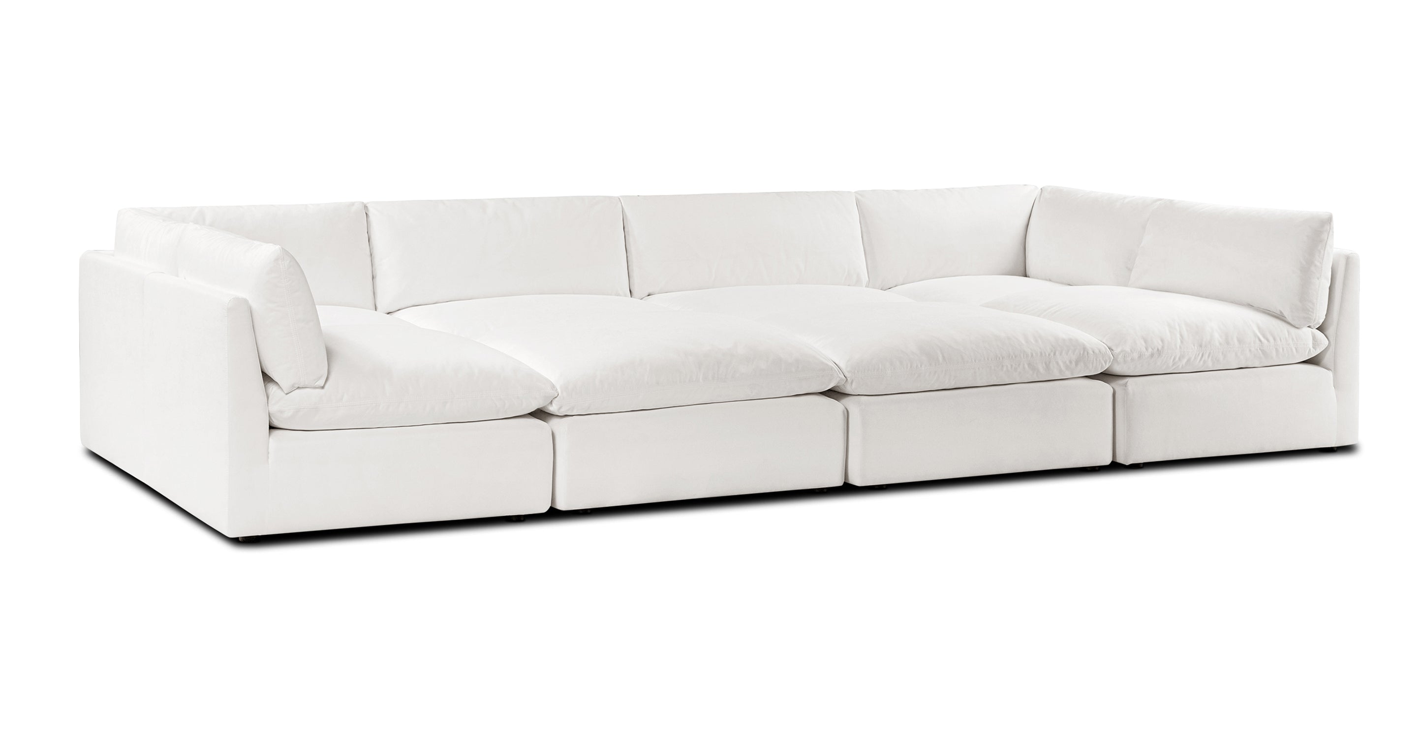 8-Seat Davos Modular Master Pit Sectional Sofa - Large L-Shaped Couch for Living Room, Family Room & Home Theater Comfort