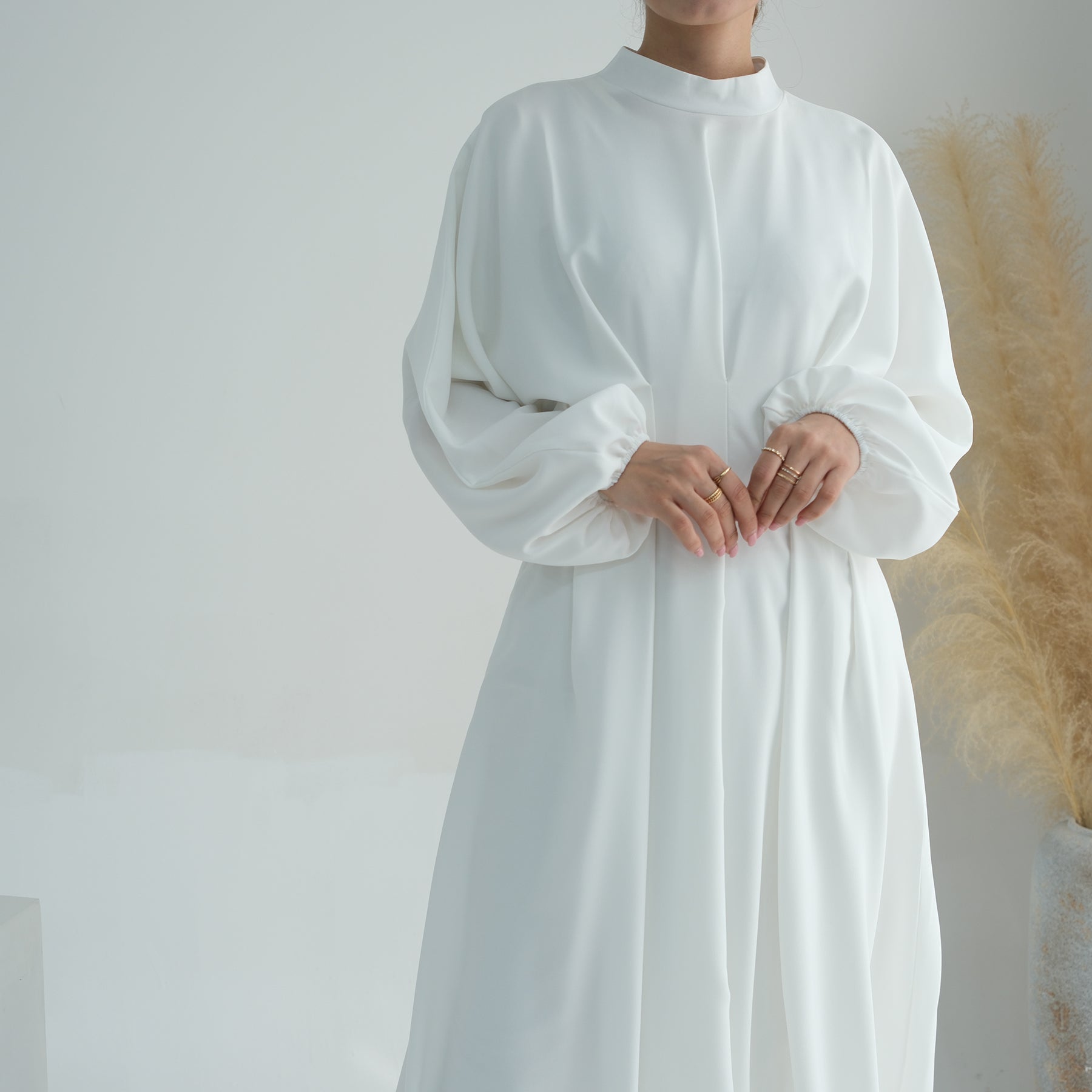 Madison Long Sleeve Maxi Dress for Women - Elegant White Flowy Evening Gown - Perfect for Weddings, Parties & Special Occasions