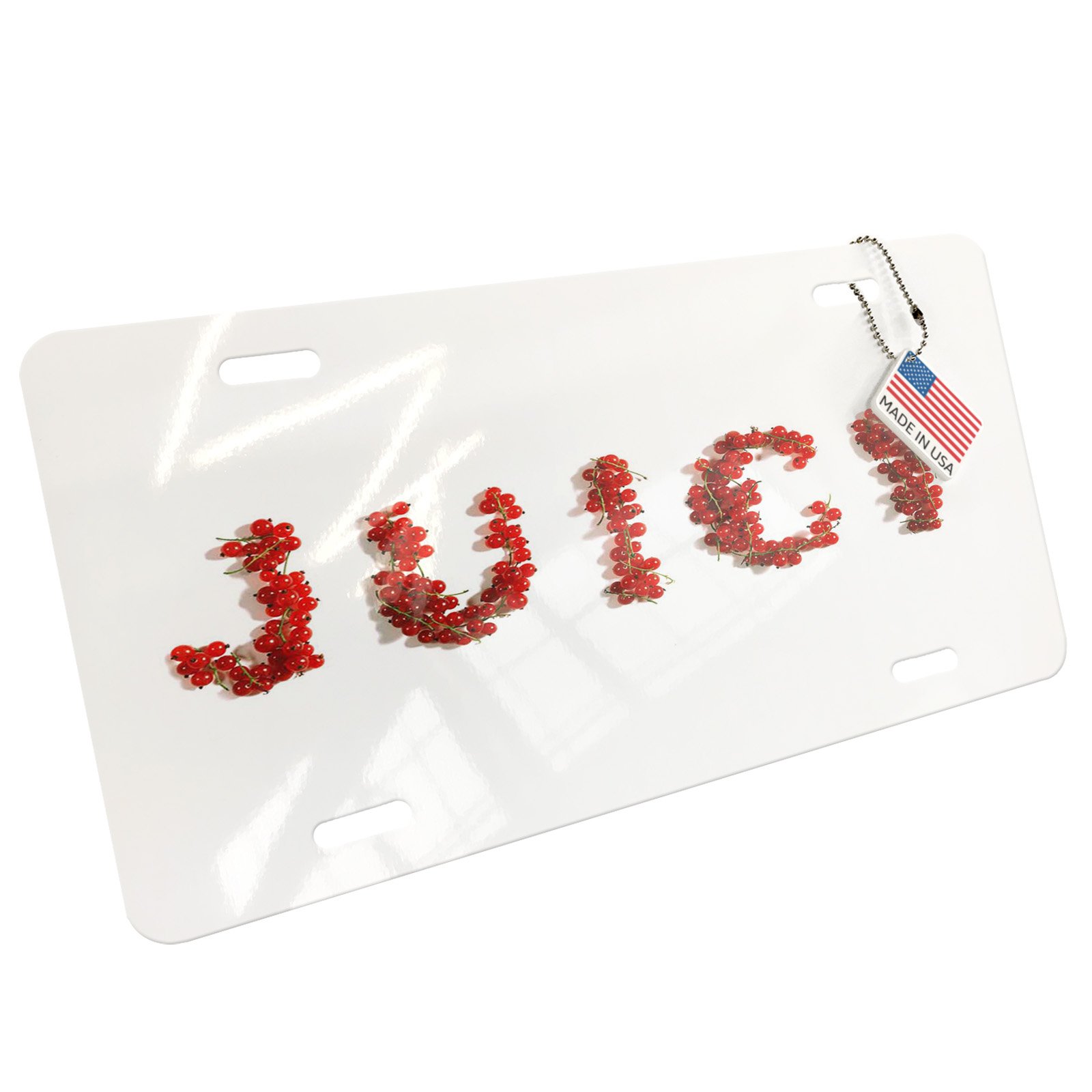 Juicy Red Currant Berries Metal License Plate - Custom Car Tag for Vintage, Rustic, or Farmhouse Decor - Perfect for Kitchens, Garages, and Outdoor Sheds
