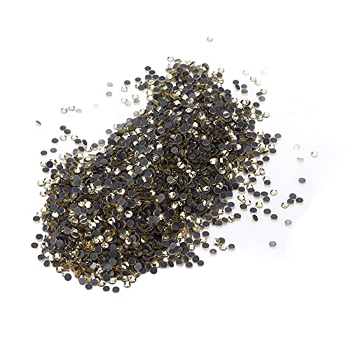 14400Pcs Flat Back Rhinestones - 7 Color Mix Glass Rhinestones for DIY Crafts, Nail Art, Jewelry Making & Home Decor (S601-Light Yellow) | Sparkling Embellishments for Clothing, Shoes, Bags & More