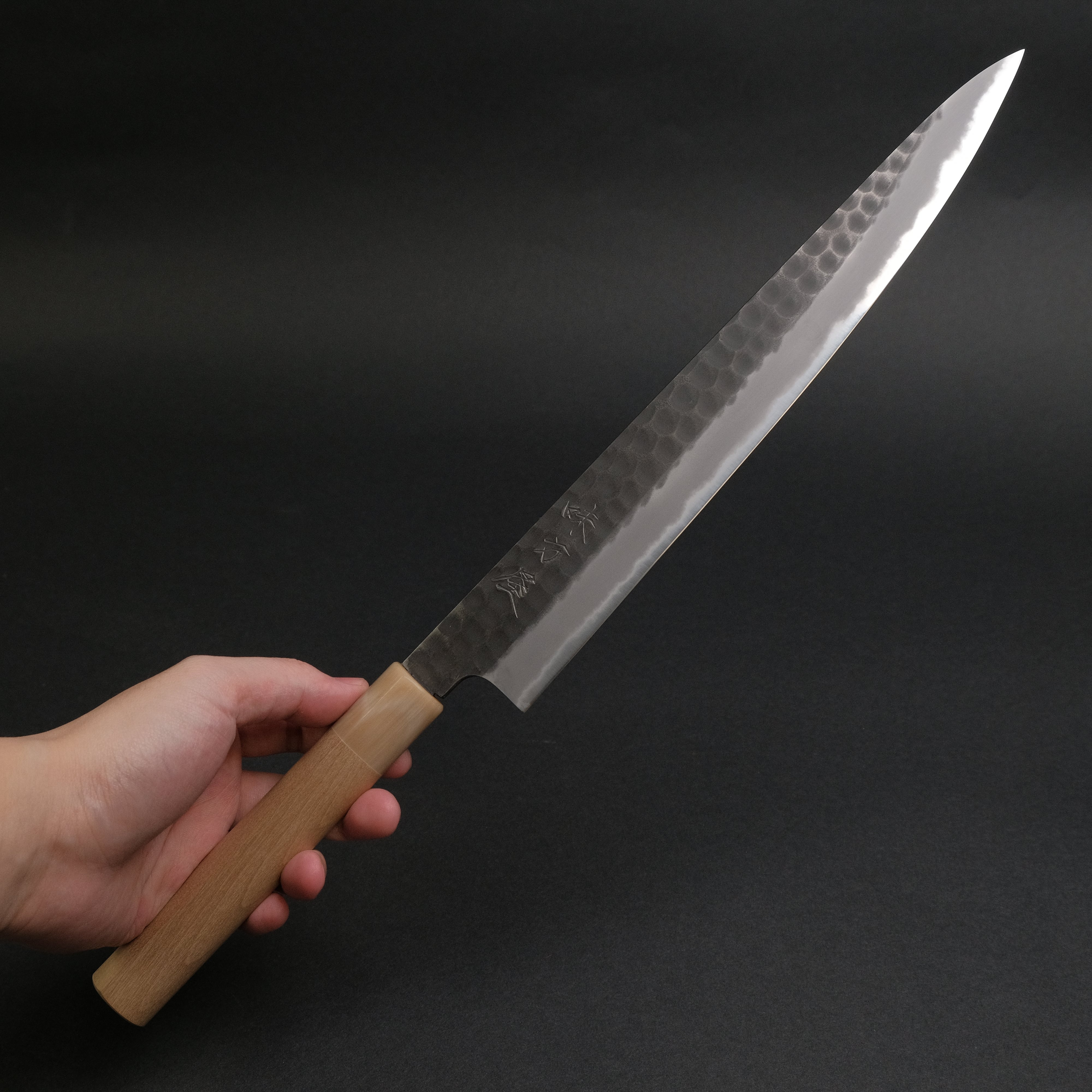 Premium Ajikataya Tsuchime White #2 Sujihiki Knife 270mm - Japanese Chef Knife with Ho Wood D-Shaped Handle - Perfect for Slicing Sashimi, Meat & Sushi Preparation