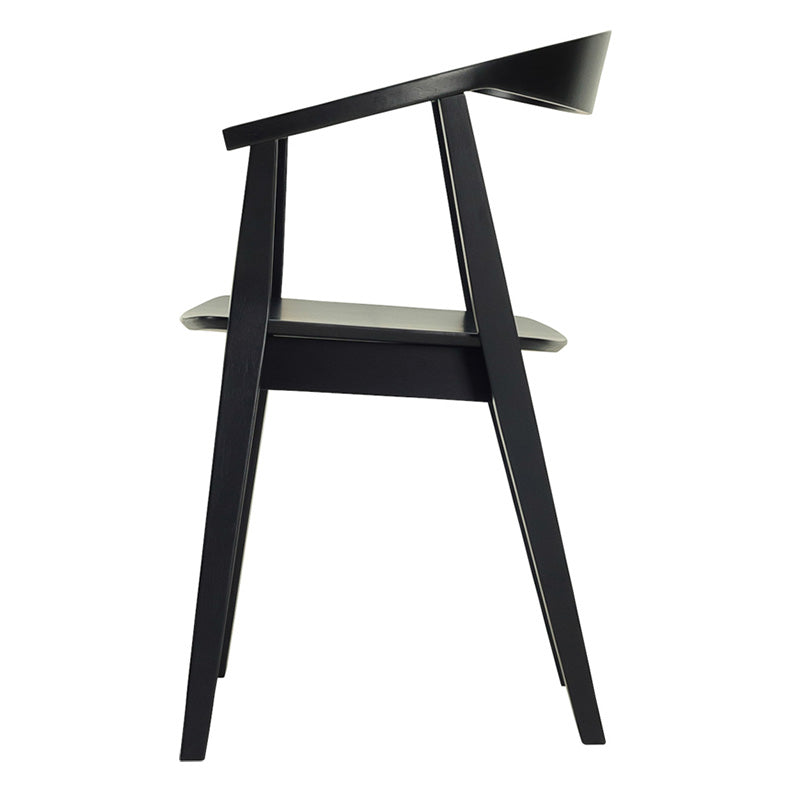 GRETA Modern Dining Chair - Black Wooden Frame & Upholstered Seat - Perfect for Kitchen, Dining Room, or Home Office