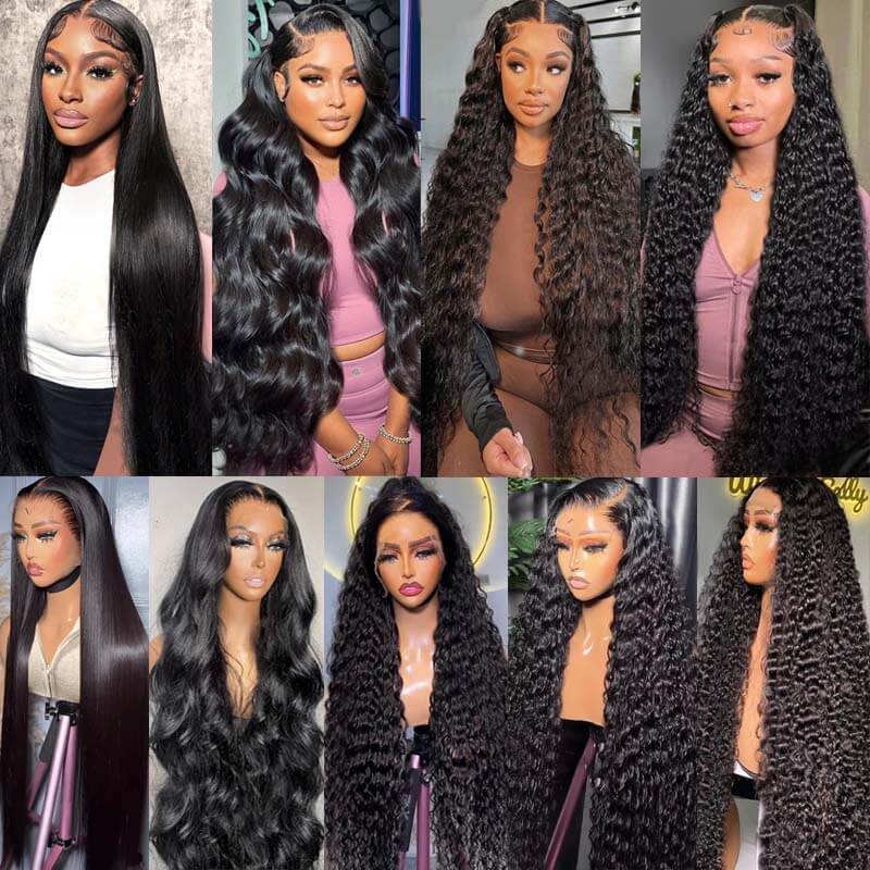 Eullair No-Sew 5x5 13x4 13x6 Lace Front Wigs - Straight/Body Wave/Deep Wave/Curly Human Hair 200% Density | Perfect for Daily Wear, Parties & Special Occasions