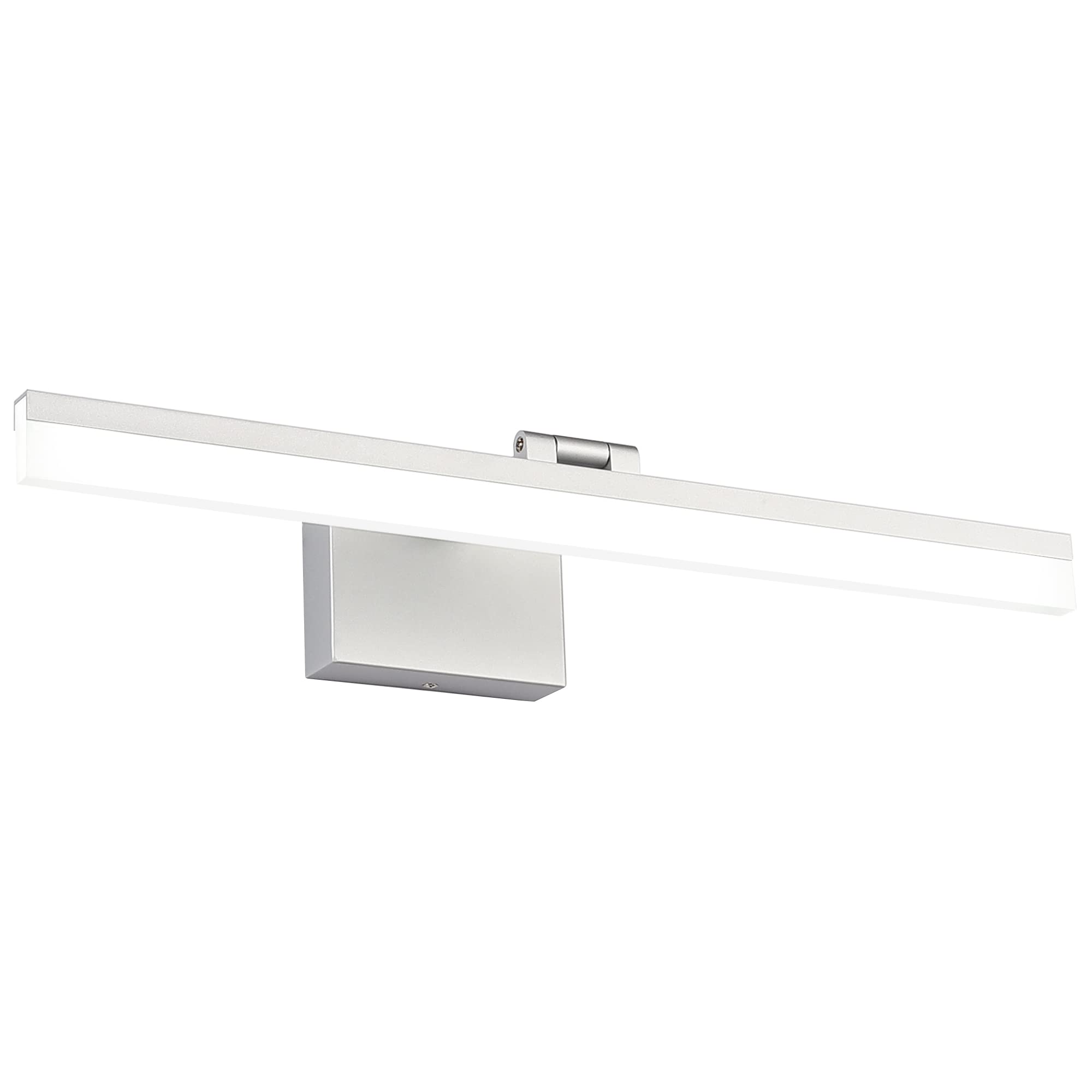 SOLFART 24 Inch Modern Bathroom Vanity Light Bar - Silver Wall Mounted Mirror Lighting Fixture 8778-ND for Bathroom, Powder Room & Dressing Area