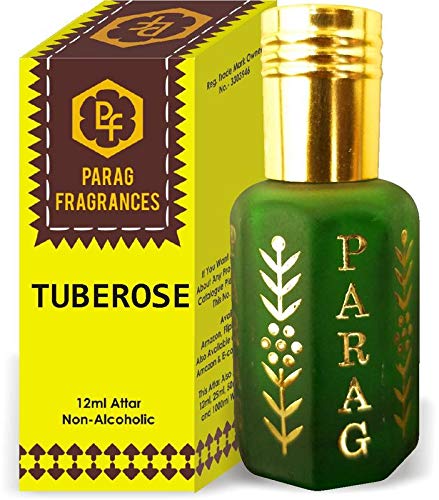 Premium Parag Fragrances Tuberose Attar - 1 Tola / 12ml (Crystal Series) | 100% Natural Distilled Perfume Oil, Alcohol-Free & Long-Lasting | Limited Edition Launch Offer | Perfect for Daily Wear, Special Occasions & Aromatherapy