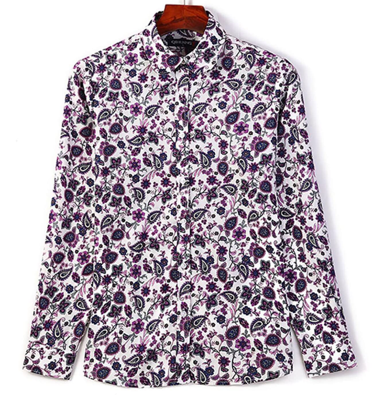 Women's Casual Long Sleeve Hawaiian Button-Up Shirts - Elegant Floral Work Blouses for Office, Beach & Summer Vacation Outfits
