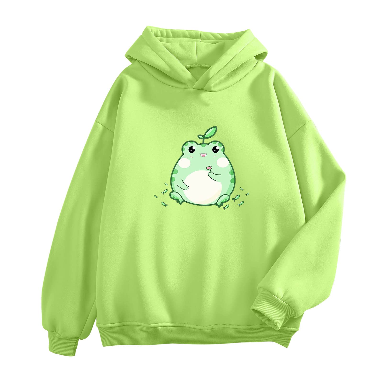 Women's Cute Frog Print Zip-Up Hoodie Sweatshirt - Long Sleeve Knitted Casual Pullover for Women | Perfect for Fall Fashion, Outdoor Activities & Cozy Loungewear