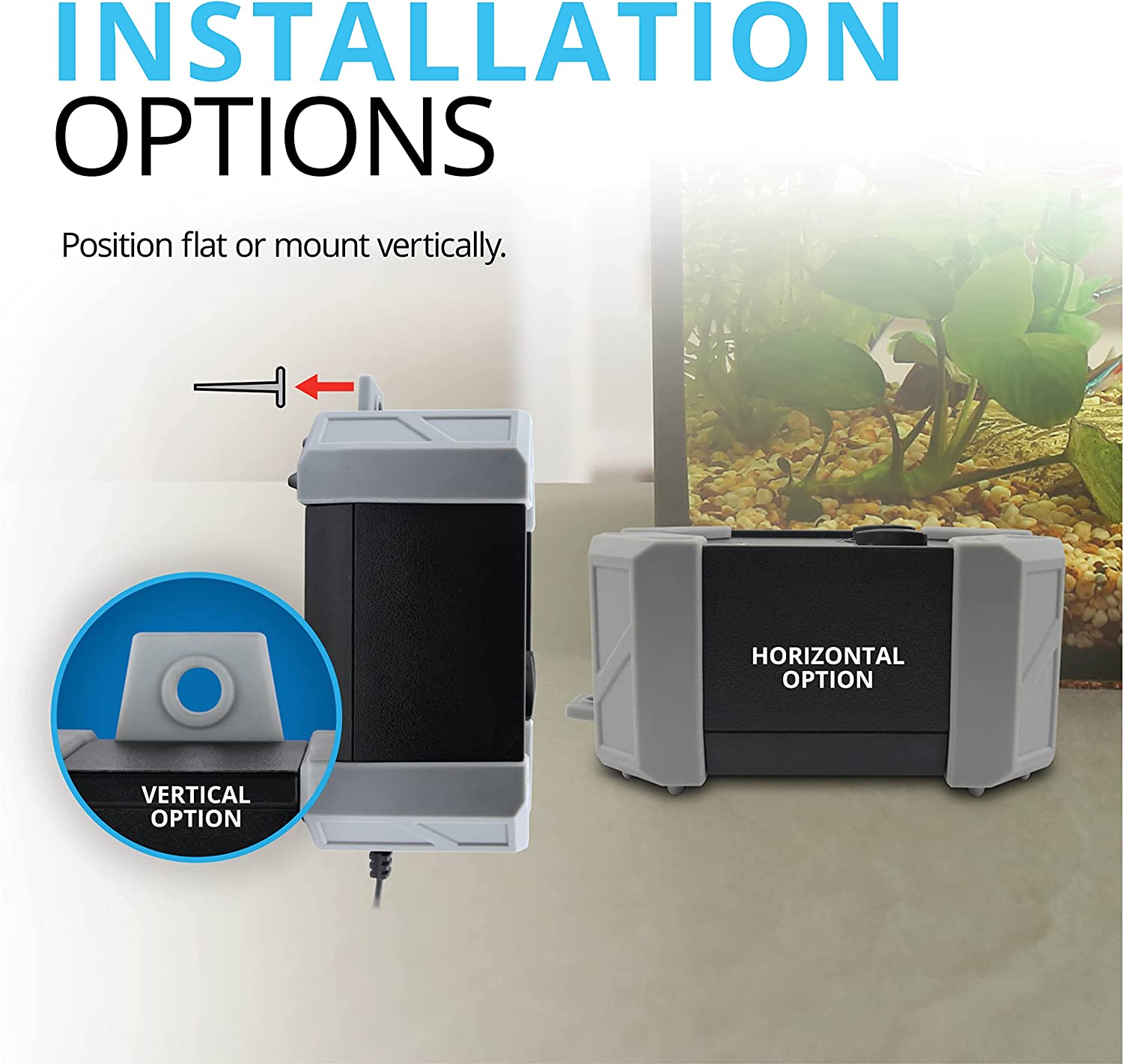 Fluval A Series Air Pump - Quiet Aquarium Air Pump for Fish Tanks, Hydroponics & Oxygenation | Ideal for Home Aquariums, Fish Breeding & Pond Aeration