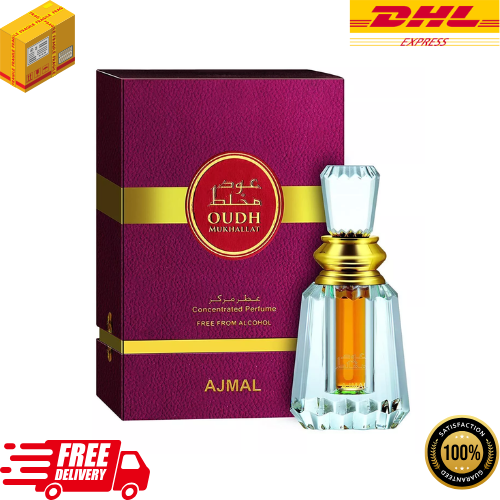 Ajmal Eternal Oudh Mukhallat Perfume Oil - 6ml Luxury Arabian Oud Fragrance for Men & Women | Perfect for Special Occasions, Evening Wear & Gift Giving