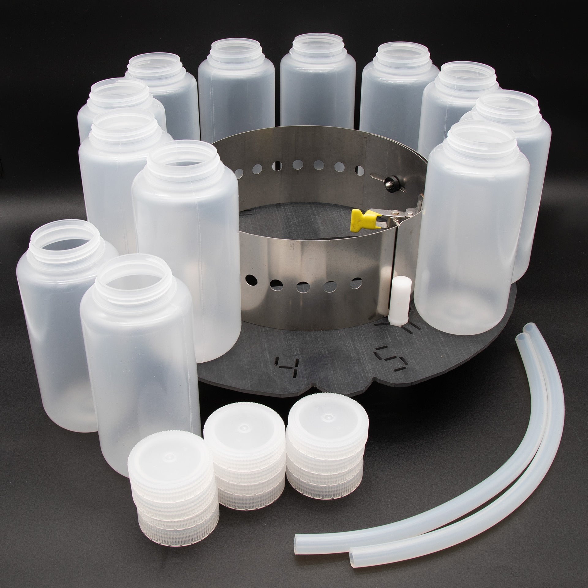 6700 / 6712 Full Size Portable Sampler Bottle Kit - 12 Pack 1 Liter Polypropylene Bottles for Water Testing, Environmental Monitoring & Laboratory Sampling