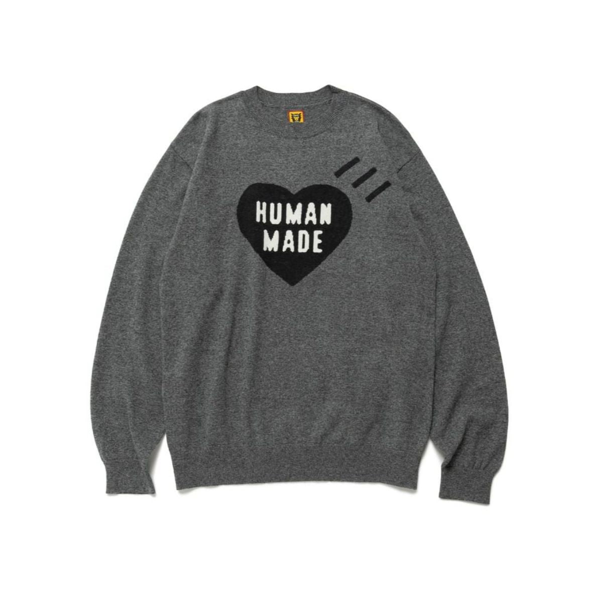 HUMAN MADE 22FW Heart Long Sleeve Knitwear Sweater (HM24CS032) - Cozy Fall Winter Fashion for Streetwear & Casual Outfits