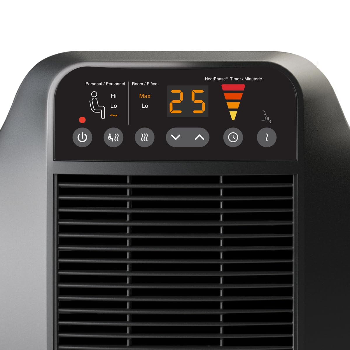 Honeywell HCE845BC HeatGenius™ Ceramic Space Heater - Portable Electric Heater for Bedroom, Office & Home Use with Tip-Over Protection, Overheat Safety & Quiet Mode | Energy Efficient Indoor Heating Solution for Winter, Small Rooms & Workspaces