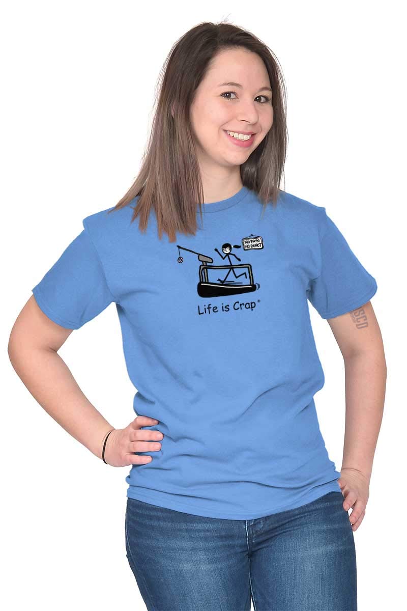 Brisco Brands Women's Graphic T-Shirt - Treadmill Donut Running Workout Tee | Gym, Fitness & Casual Wear