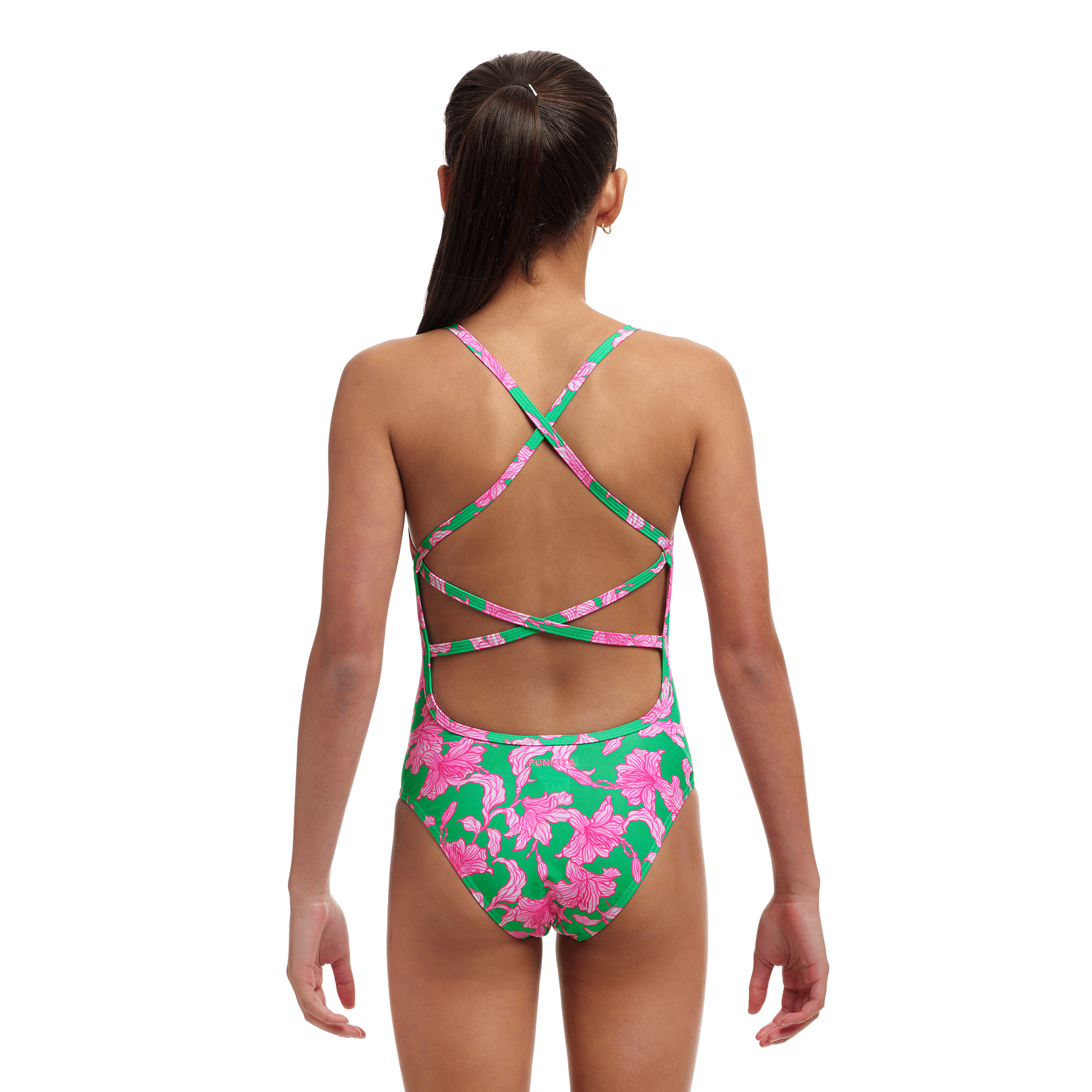 Funkita Blossom Fly Strapped One-Piece Girls Swimsuit - Comfortable & Stylish for Swimming Lessons, Beach Trips & Pool Parties