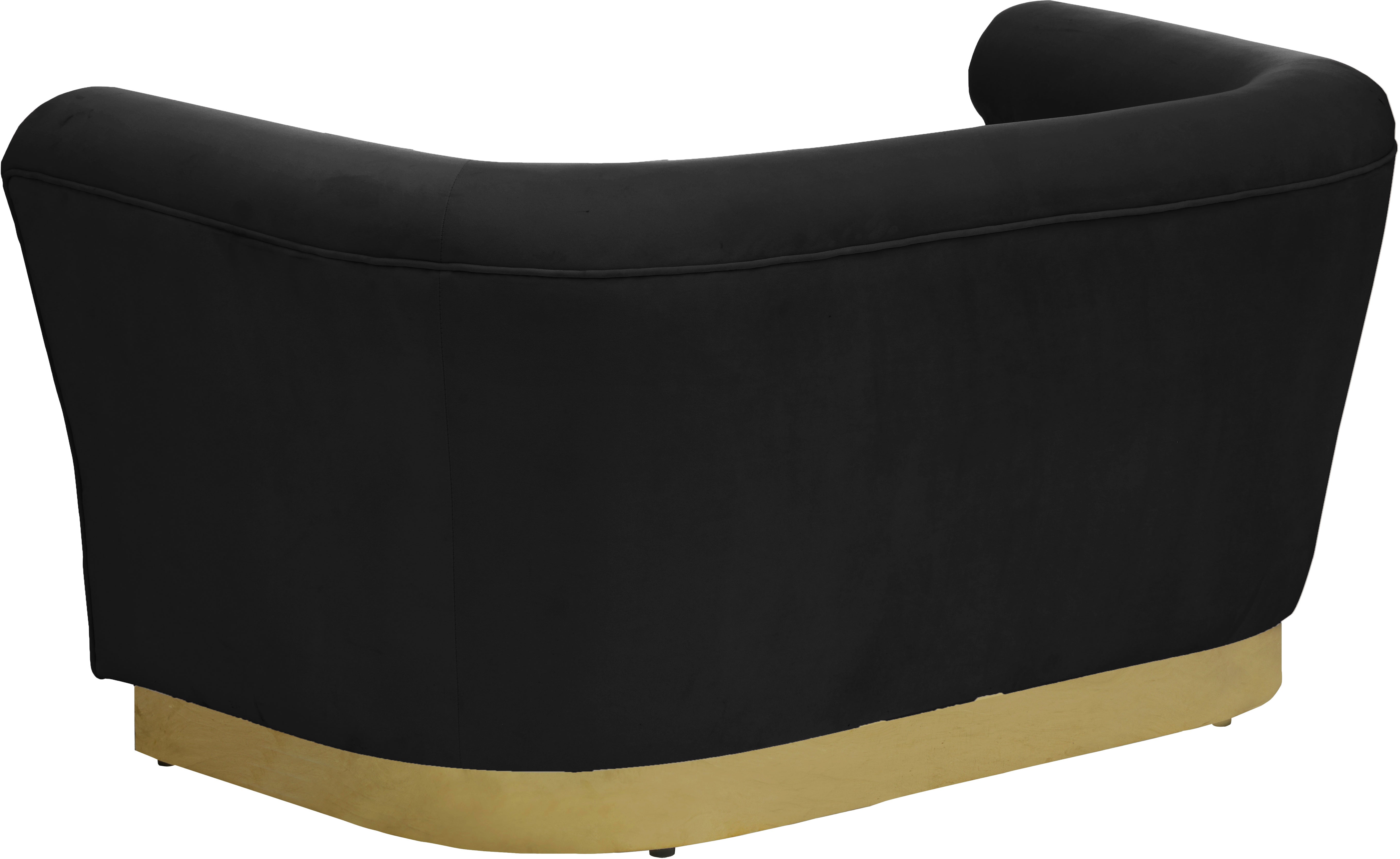 Bellini Velvet Loveseat - Modern Small Sofa for Living Room, Apartment & Office | Soft Upholstered 2-Seater Couch with Sturdy Wooden Legs | Perfect for Cozy Spaces, Small Homes & Reading Nooks
