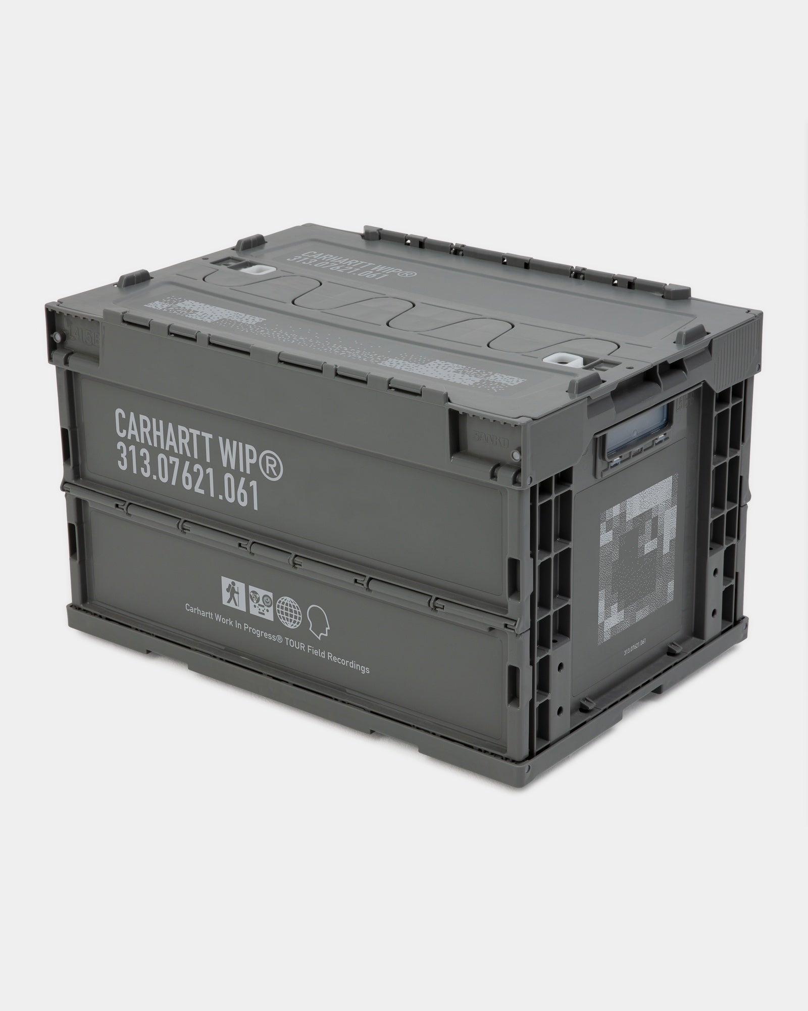 Foldable Travel Container - Portable Storage Box for Camping, Hiking & Outdoor Adventures | Smoke Green Reflective Design | Compact & Durable Organizer