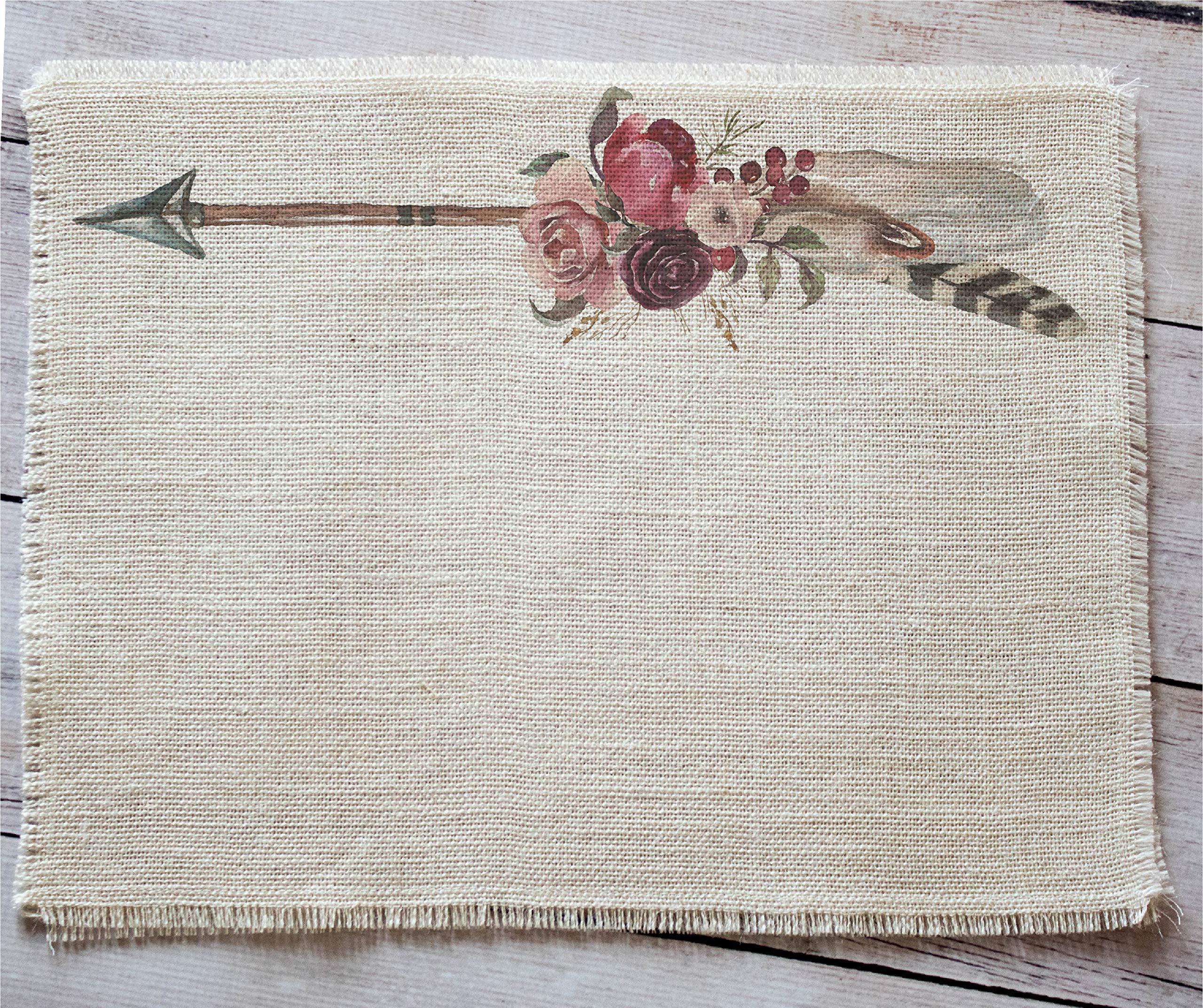 Boho Arrow Placemats Set of 2 - Handwoven Cotton Table Mats for Dining, Kitchen, or Boho Home Decor - Perfect for Farmhouse, Rustic, or Bohemian Style Tables