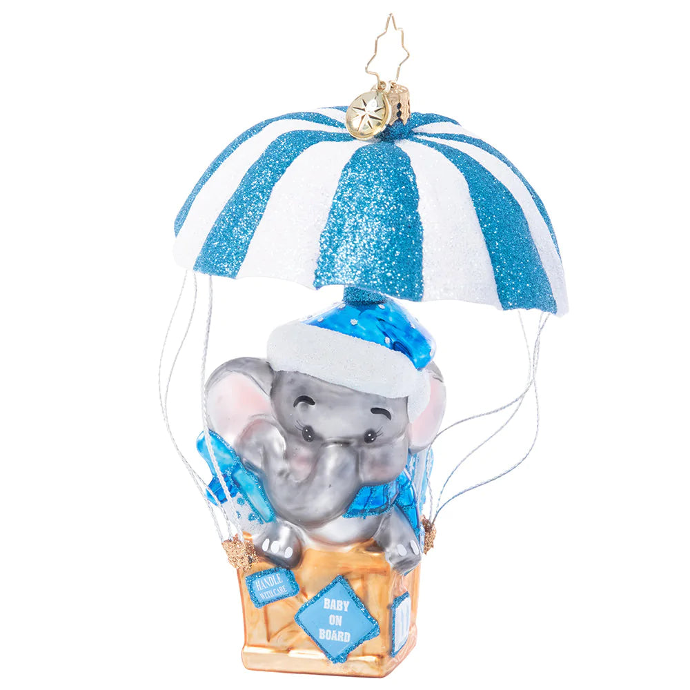 Christopher Radko Bundle of Joy Baby Ornament - Handmade Christmas Tree Decoration for Newborns, Christening & First Christmas - Perfect Baby Shower Gift & Nursery Decor