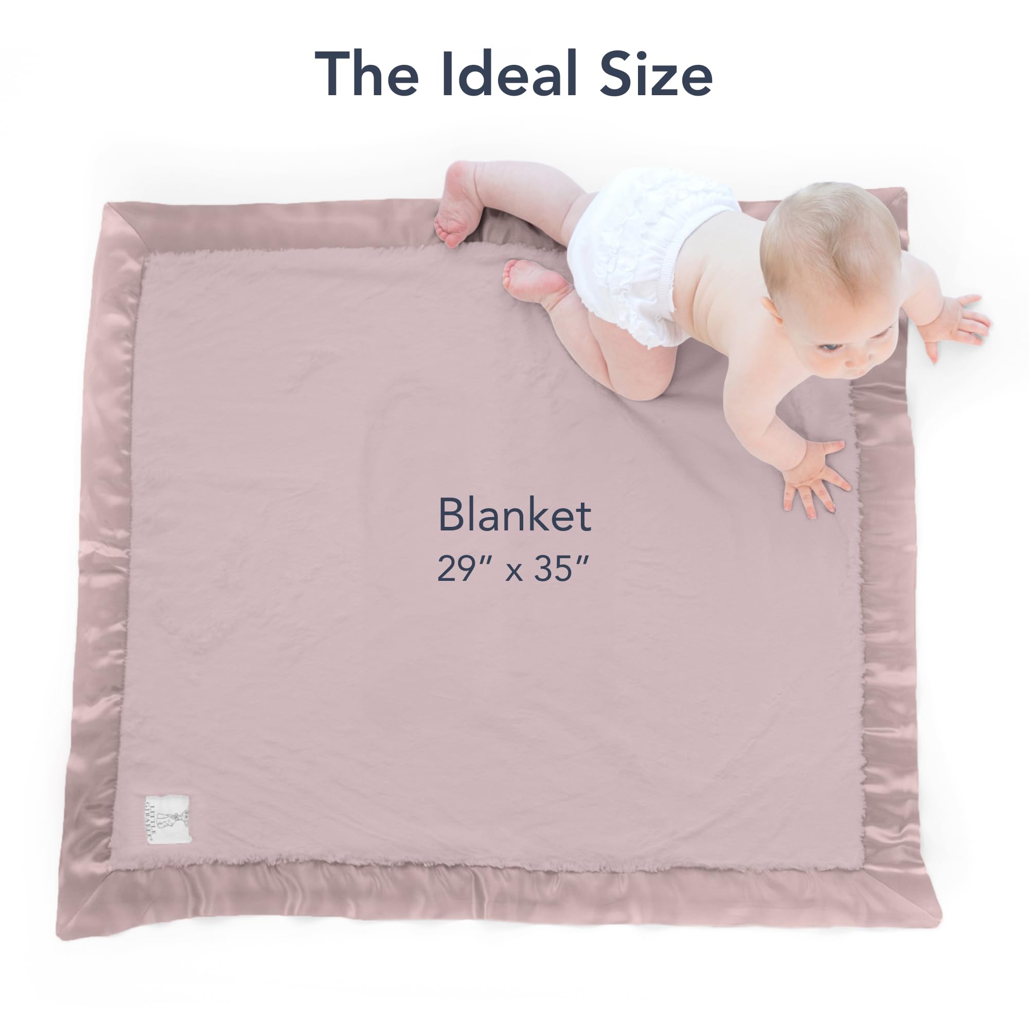 Little Giraffe Baby Blanket - Ultra Soft Luxe Blanket with Satin Trim for Newborns & Infants - 29