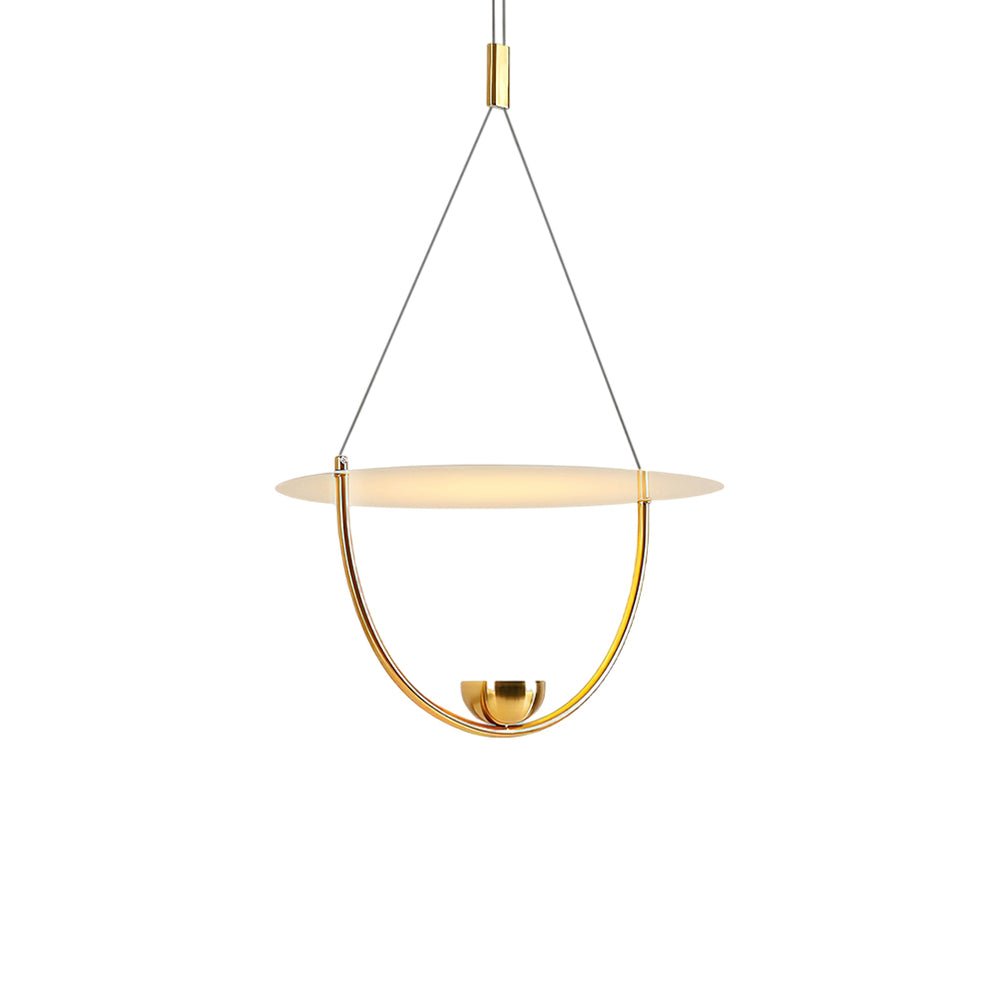 Aurelia Disc Pendant Lamp - Modern Scandinavian Hanging Light Fixture for Dining Room, Kitchen Island & Bedroom Lighting