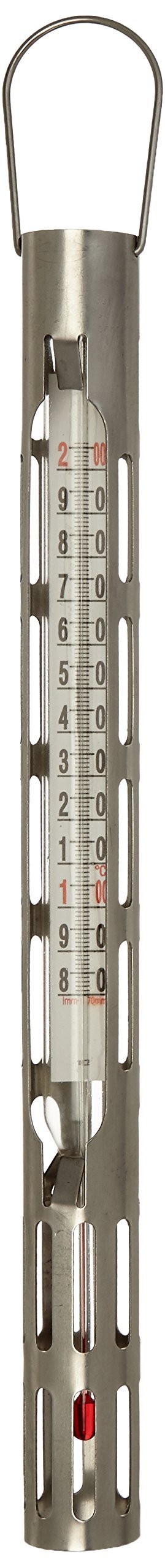 Matfer Bourgeat Professional Candy Thermometer with Stainless Steel Protector - Mercury-Free, High Precision Baking Tool for Candy Making, Chocolate Tempering & Deep Frying