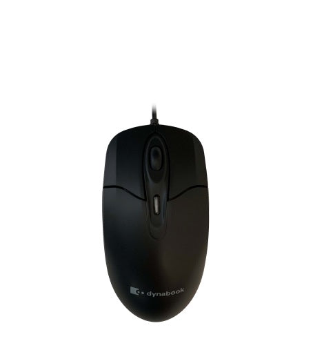 Dynabook U60 Wired USB Optical Mouse with Blue LED - Black | Ergonomic Computer Mouse for Office, Gaming & Home Use